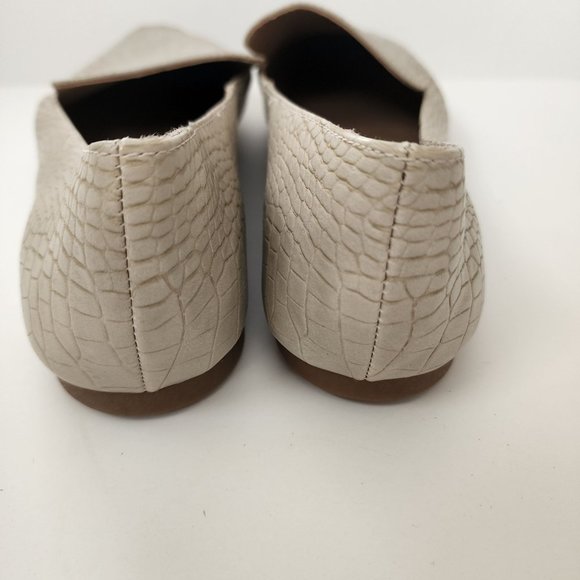 Steve Madden Gemmy Beige Crocodile Embossed Loafers Size 8 - Picture 7 of 11